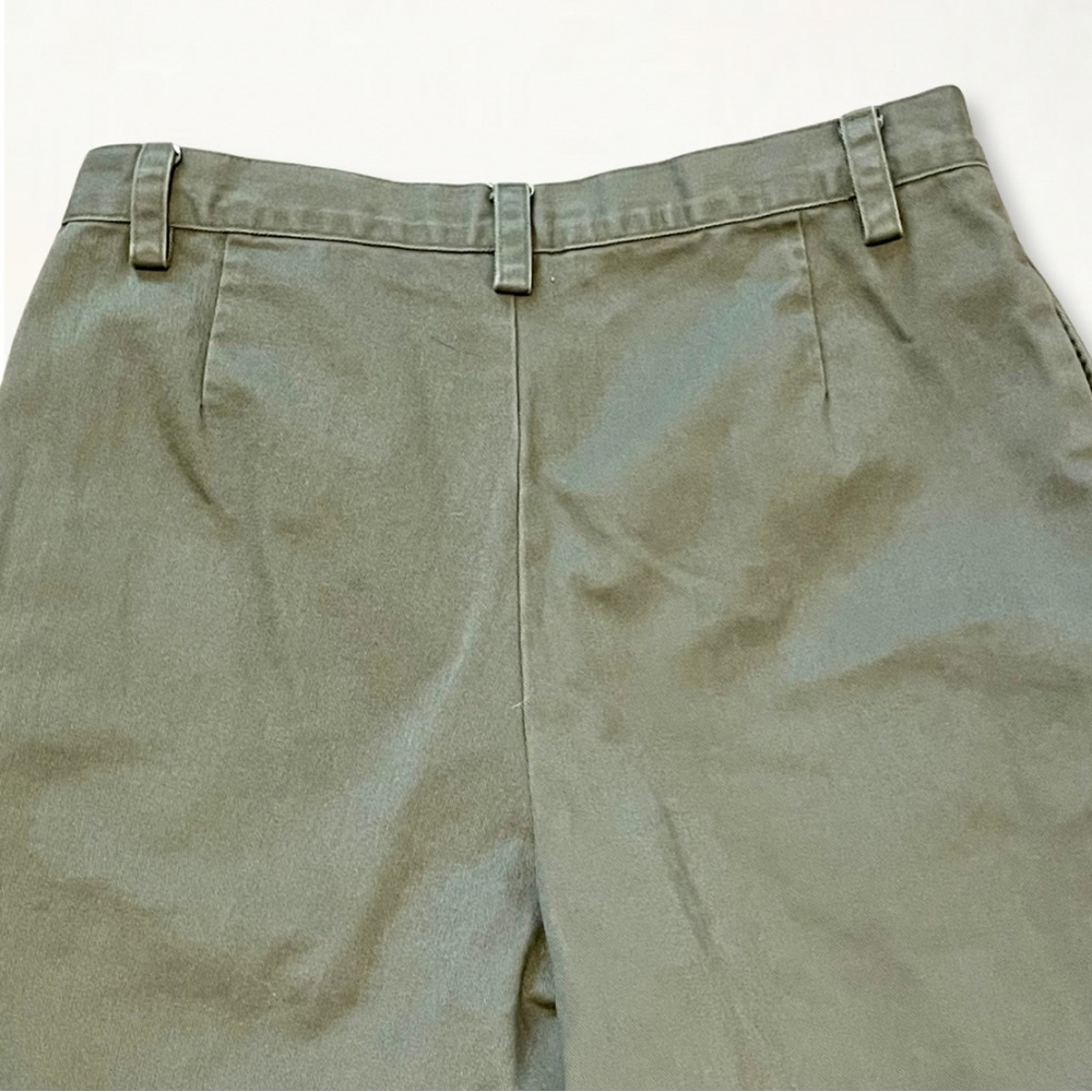 Vintage 1990s 90s Ralph Lauren Sport Cotton High-Waisted Chino Short Olive Green - Picture 11 of 12